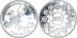 World Coins - France, Medal, L'Europe, Naissance de l'Euro Fiduciaire, Politics, 2002, Proof