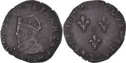 World Coins - Coin, France, Charles X, Double Tournois, 1590, Dijon, , Copper