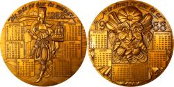 World Coins - France, Medal, Calendrier, Cuisine, 1988, Brillat-Savarin, , Bronze