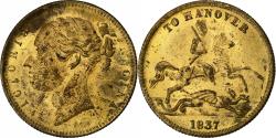 World Coins - United Kingdom, Token, Victoria, To Hanover, 1837, Brass,
