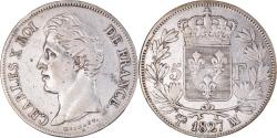 World Coins - Coin, France, Charles X, 5 Francs, 1827, Marseille, , Silver