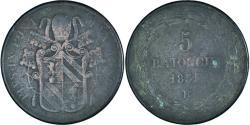 World Coins - Coin, ITALIAN STATES, PAPAL STATES, Pius IX, 5 Baiocchi, 1851, Bologna