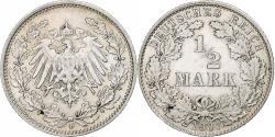 World Coins - GERMANY - EMPIRE, 1/2 Mark, 1907, Munich, Silver, , KM:17