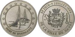 World Coins - France, 3 Euro du Havre, Pont de Normandie, 1996, Nickel,