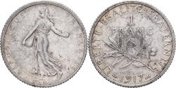 World Coins - France, Franc, Semeuse, 1917, Paris, Silver, , Gadoury:467, KM:844.1