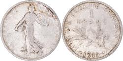 World Coins - Coin, France, Semeuse, Franc, 1911, Paris, , Silver, KM:844.1