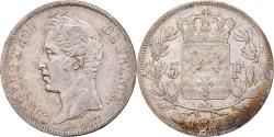 World Coins - Coin, France, Charles X, 5 Francs, 1827, Lyon, , Silver, KM:728.4