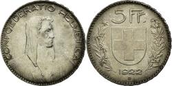 World Coins - Coin, Switzerland, 5 Francs, 1922, Bern, , Silver, KM:37