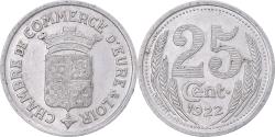 World Coins - Coin, France, Chambre de commerce d'Eure et Loir, 25 Centimes, 1922,