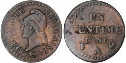 World Coins - France, 1 Centime, Dupré, AN 6, Paris, Copper,