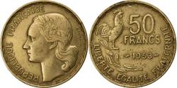 World Coins - France, 50 Francs, Guiraud, 1953, Beaumont - Le Roger, Aluminum-Bronze