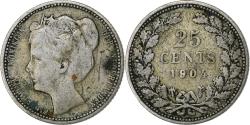 World Coins - Coin, Netherlands, Wilhelmina I, 25 Cents, 1904, Utrecht, , Silver
