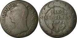 World Coins - Coin, France, Dupré, 5 Centimes, AN 5, Paris, , Bronze, KM:640.1