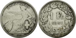 World Coins - Coin, Switzerland, Franc, 1861, Bern, , Silver, KM:9a