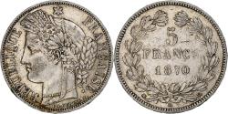 World Coins - France, 5 Francs, Cérès, 1870, Paris, Silver, , Gadoury:742, KM:818.1