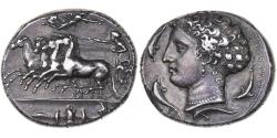 Ancient Coins - Sicily, Dionysios I, Decadrachm, 405-400 BC, Syracuse, Unsigned work by Kimon