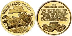 Us Coins - United States of America, Medal, Wells Fargo Coach, 1972, Vermeil,