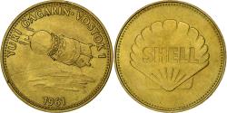 World Coins - France, Token, Collection Shell, Yuri Gagarin, Vostok 1, Bronze-Aluminium