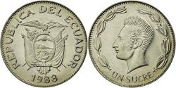 World Coins - Coin, Ecuador, Sucre, Un, 1988, , Nickel Clad Steel, KM:89