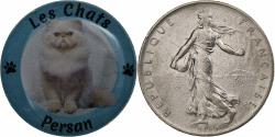 World Coins - France, Token, Les Chats - Persan, Nickel,