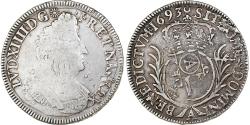 World Coins - France, Louis XIV, 1/2 Ecu aux palmes, 1693, Paris, reformed, Silver,