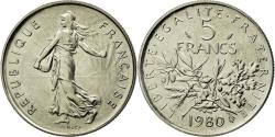 World Coins - Coin, France, Semeuse, 5 Francs, 1980, , Nickel Clad Copper-Nickel
