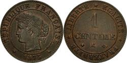 World Coins - Coin, France, Cérès, Centime, 1875, Bordeaux, , Bronze, KM:826.2