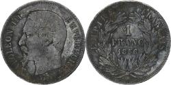 World Coins - France, Napoleon III, 1 Franc, 1856, Strasbourg, Silver, , Gadoury:460