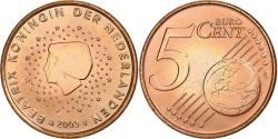 World Coins - Netherlands, Beatrix, 5 Euro Cent, 2003, Utrecht, Copper Plated Steel,