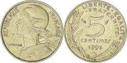 World Coins - France, Marianne, 5 Centimes, 1992, Paris, , Aluminum-Bronze, KM:933