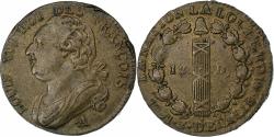 World Coins - France, Louis XVI, 12 Deniers, 1791·3, Paris, Rosette, Cuivre,