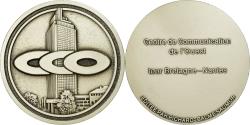 World Coins - France, Medal, Centre de Communication de l'Ouest, Tour Bretagne-Nantes