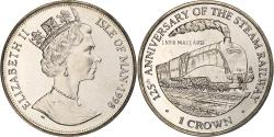 World Coins - Isle of Man, Elizabeth II, Crown, 125th Anniversary of the Steam Railway, 1998