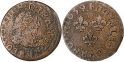 World Coins - France, Louis XIII, Double Tournois, 1639, Copper, , Gadoury:11