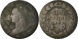 World Coins - Coin, France, Dupré, 5 Centimes, AN 5, Paris, , Bronze, KM:640.1