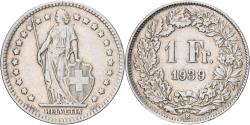 World Coins - Coin, Switzerland, Franc, 1939, Bern, , Silver, KM:24