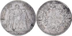 World Coins - Coin, France, Union et Force, 5 Francs, AN 8, Paris, , Silver