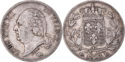 World Coins - Coin, France, Louis XVIII, 5 Francs, 1823, Bayonne, , Silver, KM:711.8