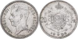 World Coins - Belgium, 20 Francs, 1934, Brussels, Silver,