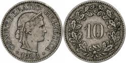 World Coins - Switzerland, 10 Rappen, Libertas, 1903, Bern, Copper-nickel, , KM:27