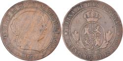 World Coins - Coin, Spain, Isabel II, 5 Centimos, 1868, Madrid, , Copper, KM:635.1