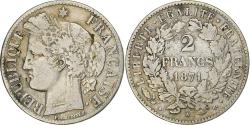World Coins - France, Cérès, 2 Francs, 1871, Paris, , Silver, KM:817.1