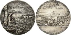 World Coins - France, Medal, Exposition Nationale et Coloniale de Rouen, 1896, Silvered