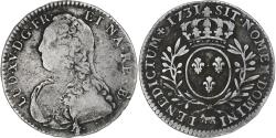 World Coins - France, Louis XV, 1/2 Écu de Béarn aux branches d'olivier, 1731, Pau