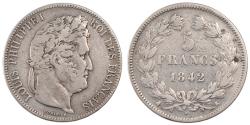 World Coins - Coin, France, Louis-Philippe, 5 Francs, 1842, Bordeaux, , Silver