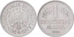 World Coins - Federal Republic of Germany, Mark, 1981, Karlsruhe, Copper-nickel,
