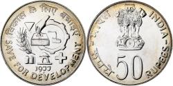 World Coins - INDIA-REPUBLIC, 50 Rupees, 1977, Mumbai, Bombay, , Silver, KM:258