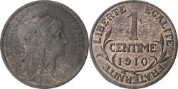 World Coins - France, Centime, Daniel-Dupuis, 1910, Paris, Bronze, , Gadoury:90
