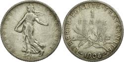 World Coins - Coin, France, Semeuse, Franc, 1908, , Silver, Gadoury:467