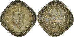 World Coins - Coin, INDIA-BRITISH, George VI, 2 Annas, 1943, Bombay, , Nickel-brass
